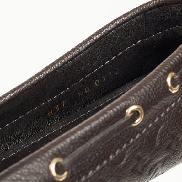 Louis Vuitton Gloria Brown Monogram-Embossed Leather Flat Loafers - Picture 13 of 14